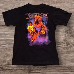 WWE WrestleMania Shirt Boys Size Medium Black 2023 Wrestling T-shirt